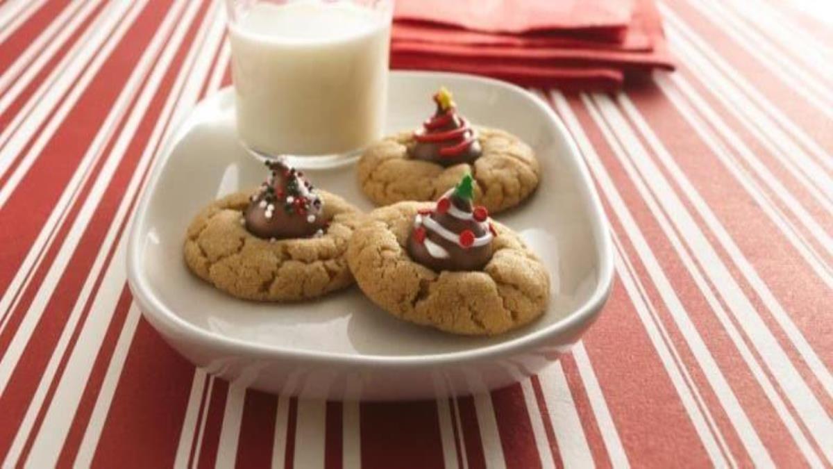 Christmas Peanut Butter Blossoms