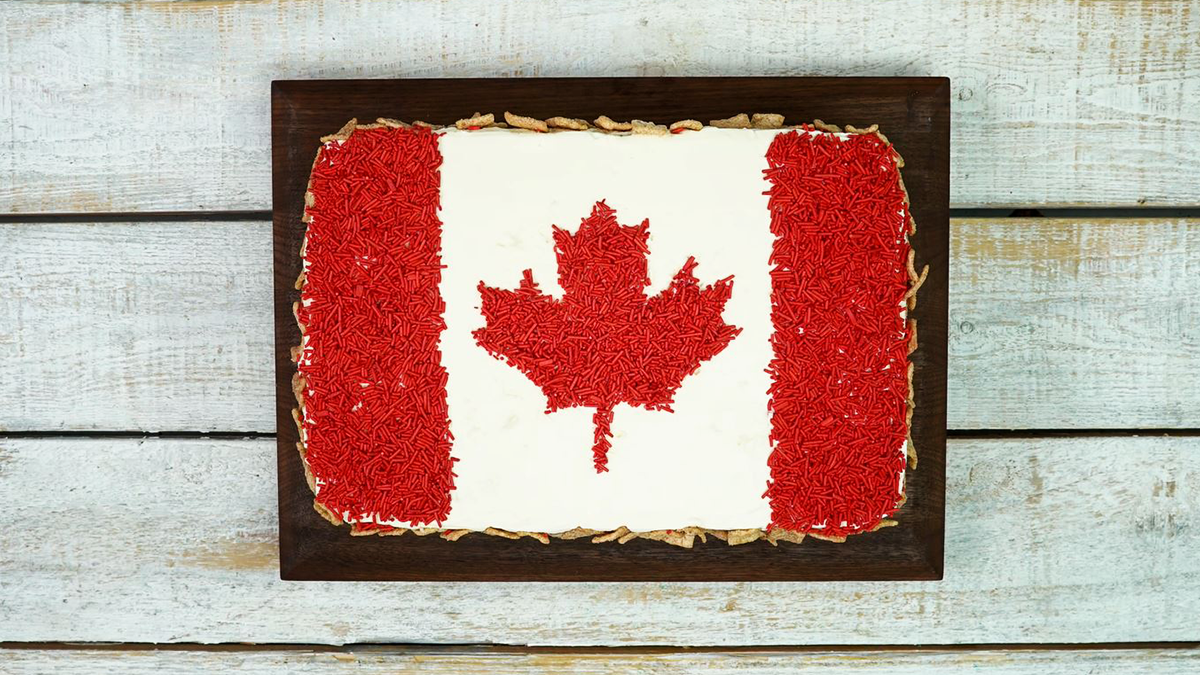 Canada Flag Cake