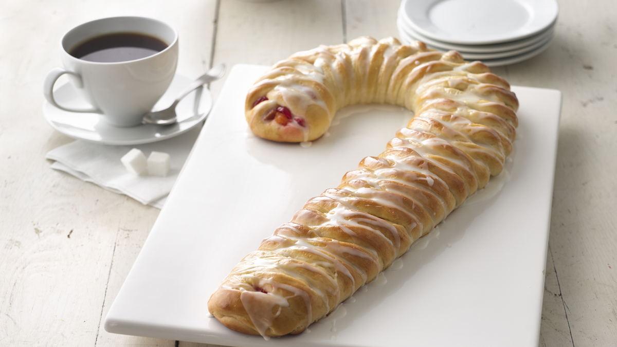 Gâteau danois en forme de canne