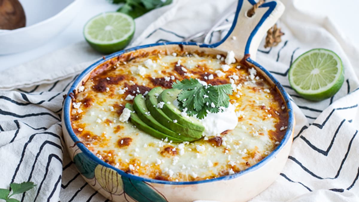 Chicken Enchilada Quinoa Bake