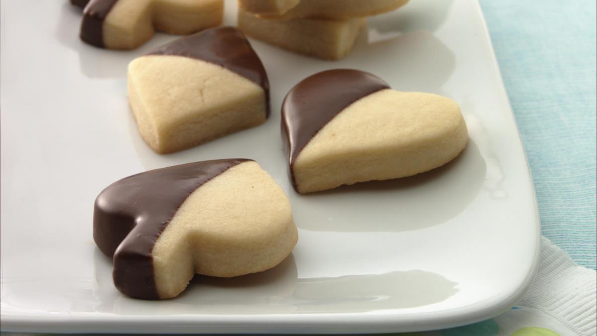 Chocolate Dipped Shortbread Cookies