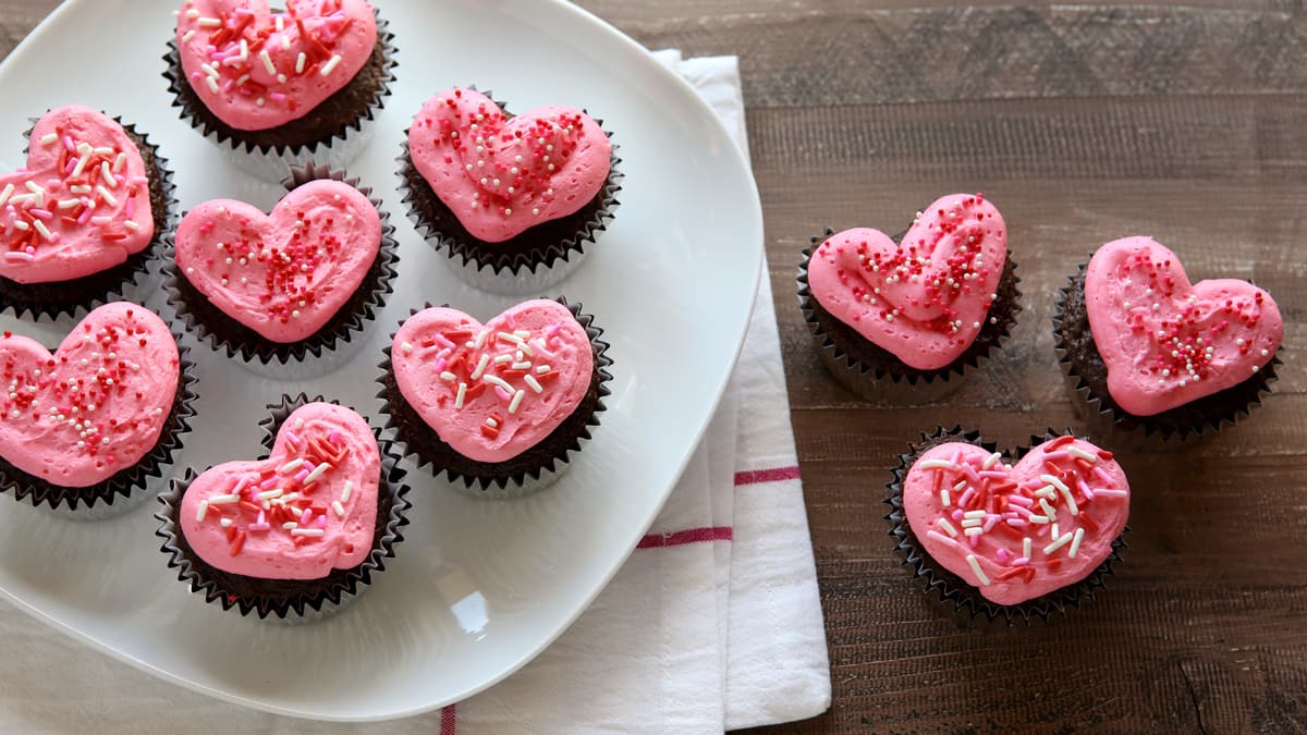 Chocolate Heart Cupcakes