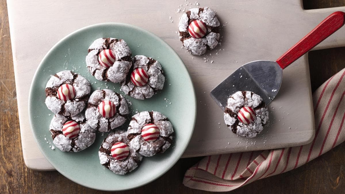 Chocolate Mint Crinkles 