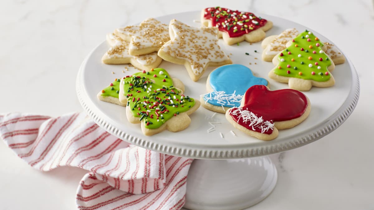 Biscuits au sucre aux formes de Noël classiques