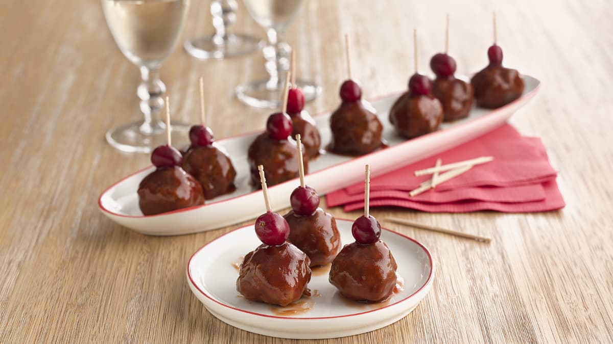 Cranberry-Glazed Appetizer Meatballs