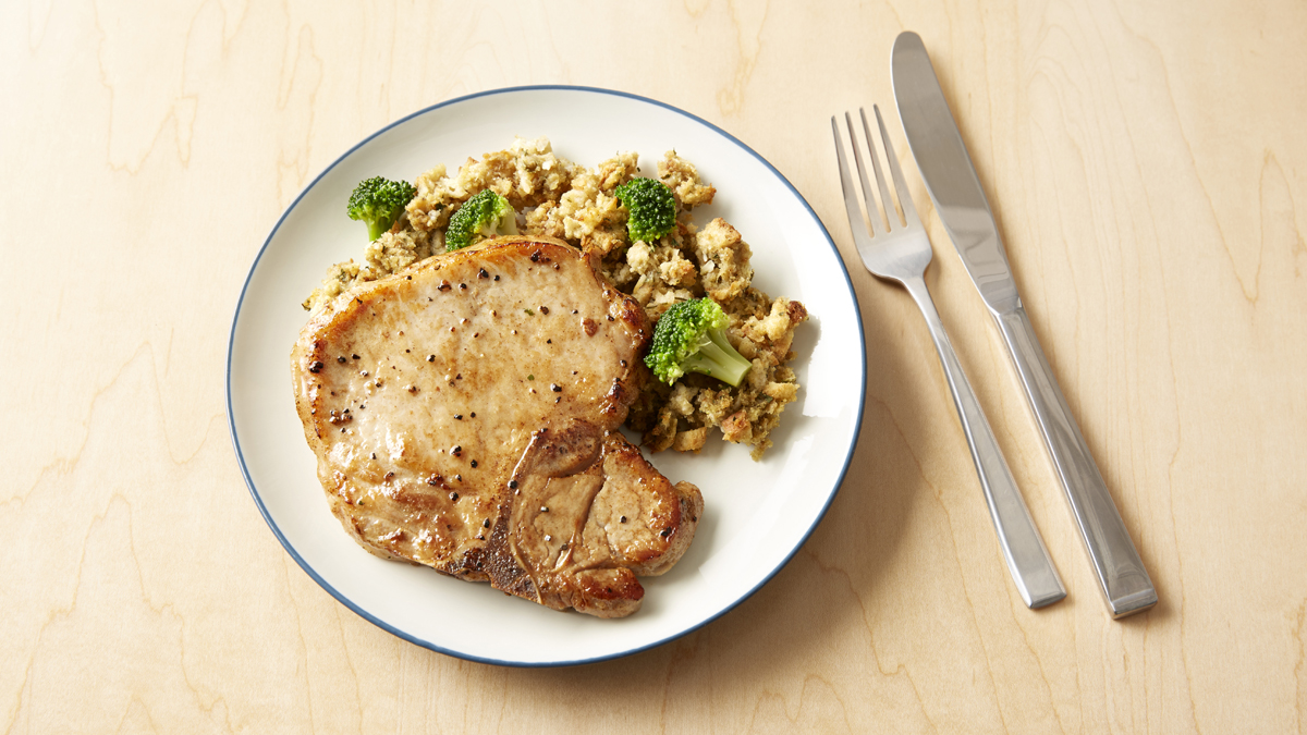 Easy Pork Chops with Stuffing