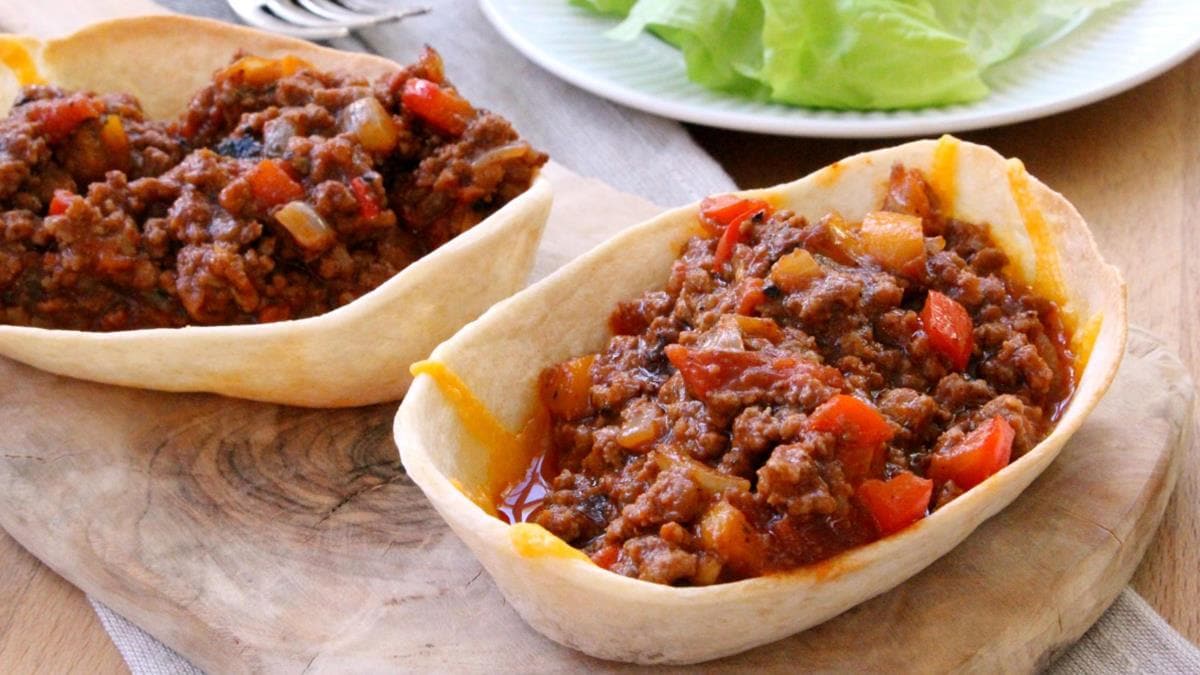 Easy Sloppy Joe Tortilla Bowls