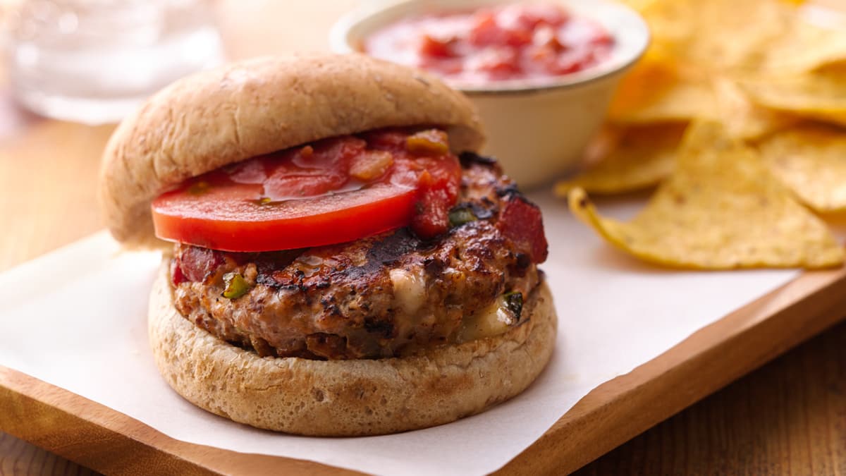 Grilled Salsa Burgers