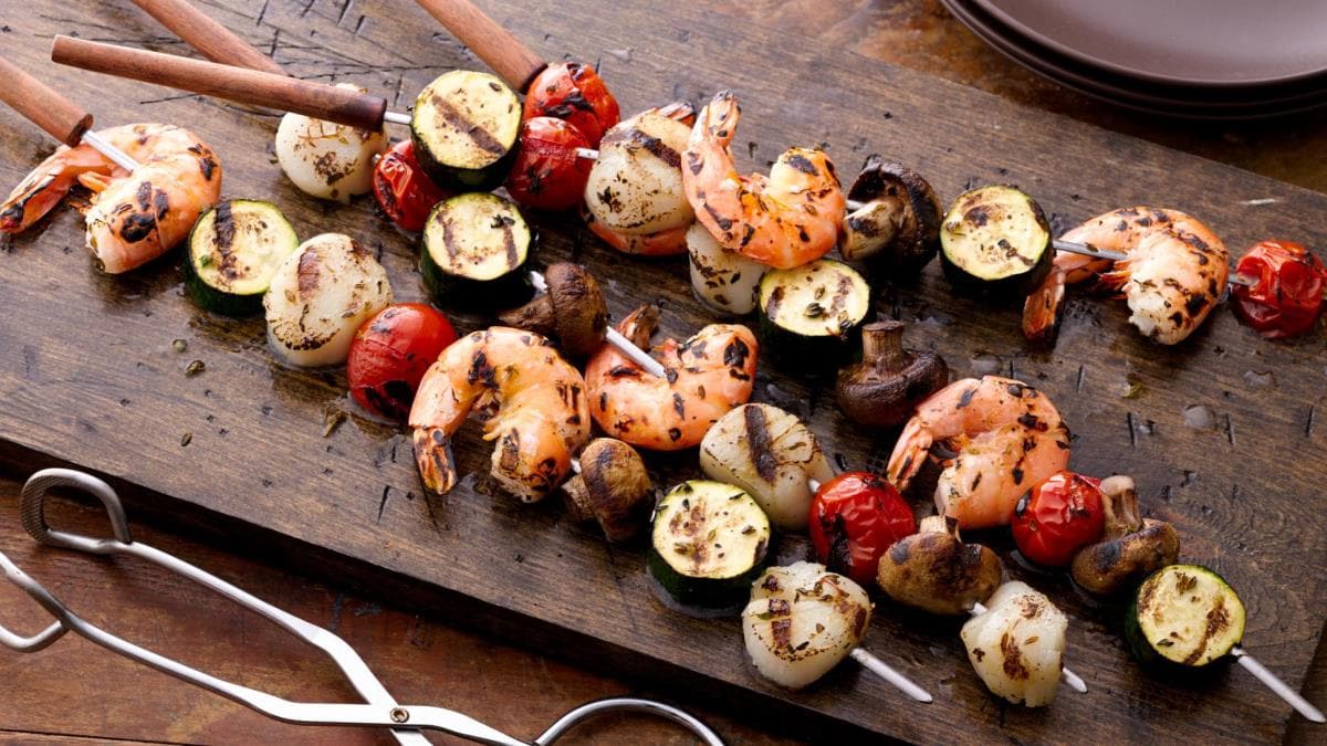 Grilled Shrimp and Scallop Kabobs