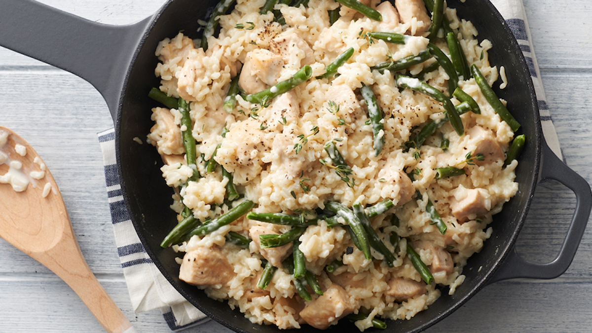 Poêlée de poulet crémeux à l’ail