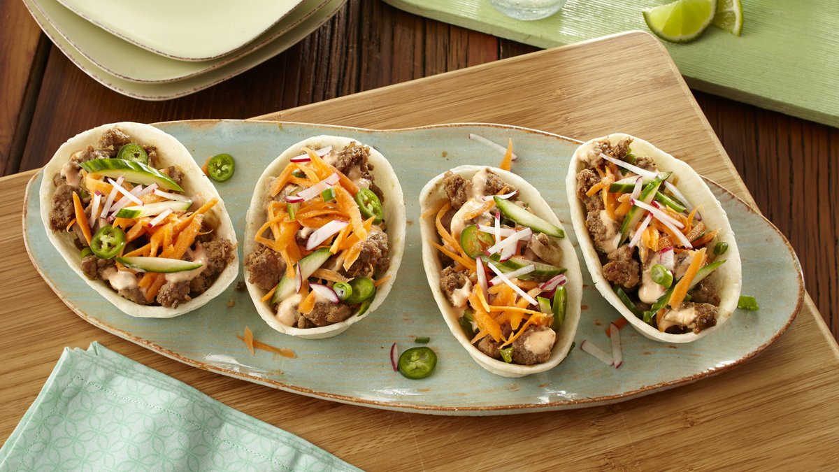 Pork Banh Mi Mini Taco Bowls