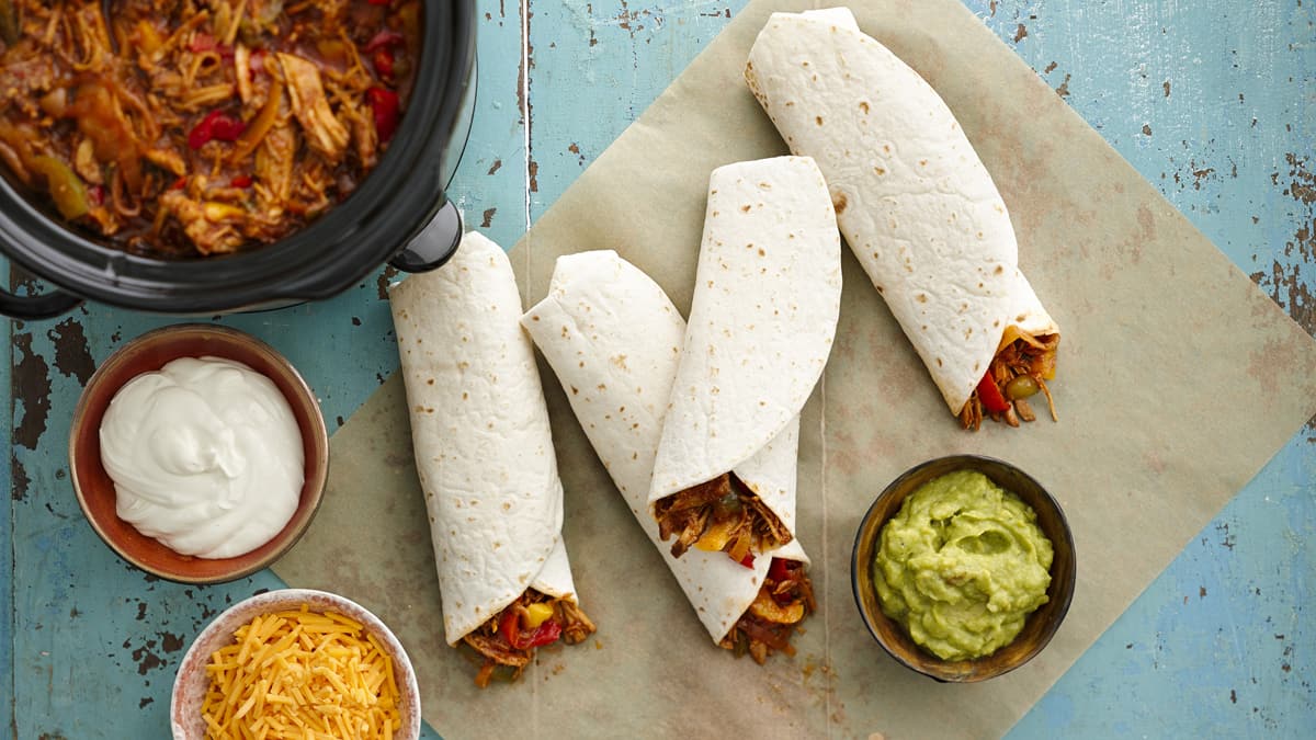 Fajitas au porc effiloché