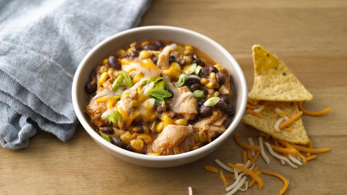 Slow-Cooker Cheesy Chicken Enchilada Chili