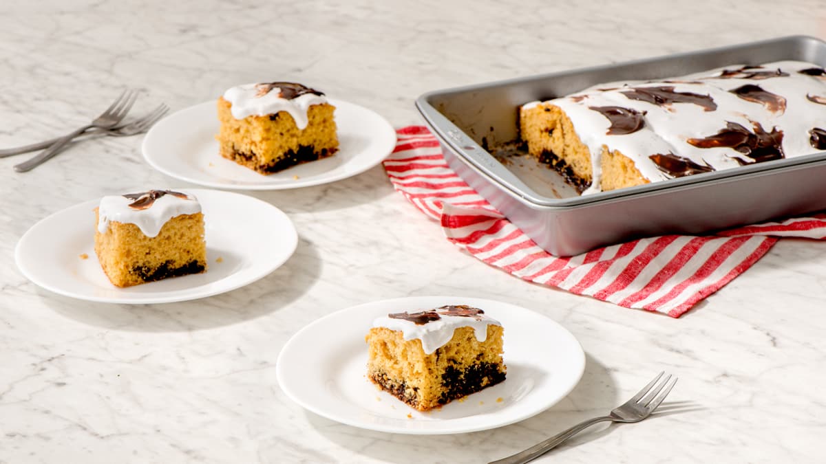 Gâteau choco-guimauve tout simple