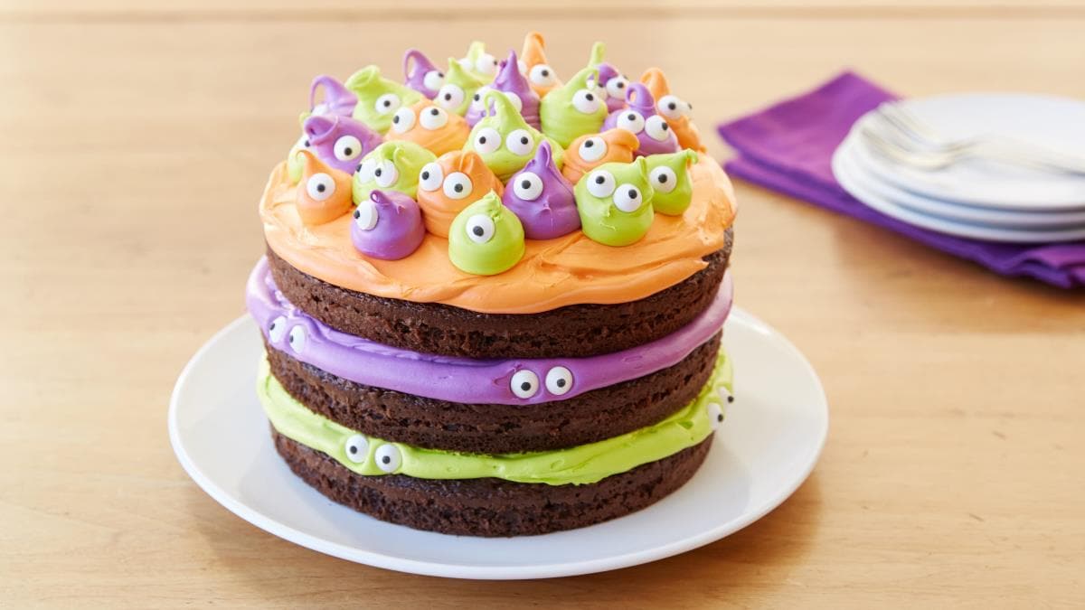 Gâteau d’Halloween aux yeux effrayants 