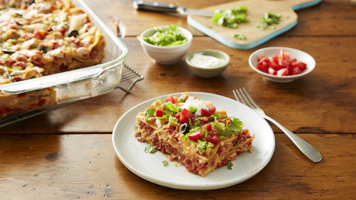 Taco Fiesta Chicken Lasagna